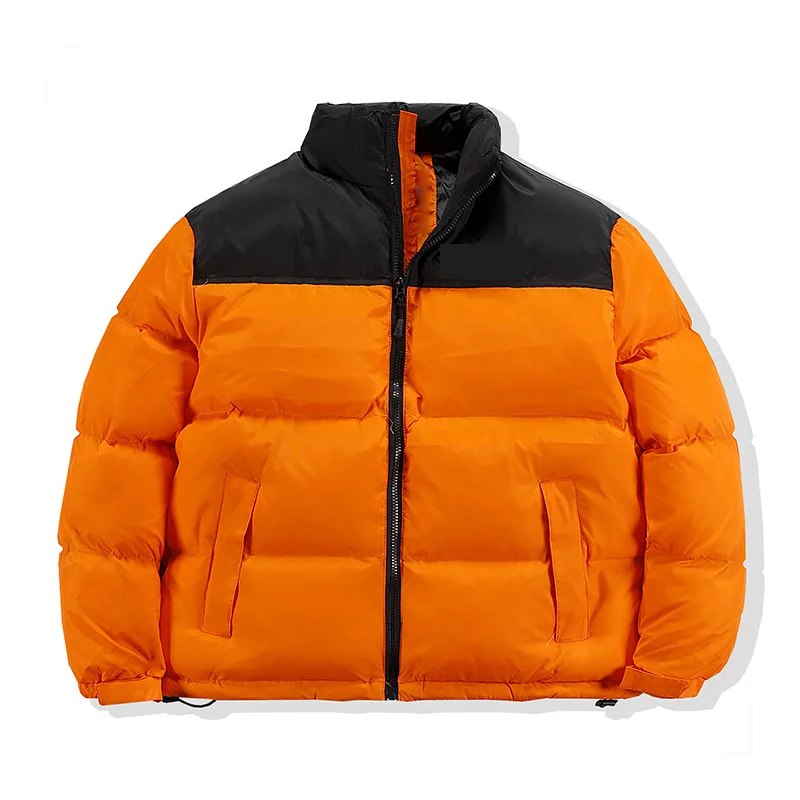 

2021 winter women north parkas patchwork color zipper cardigan loose jacket cotton coat down puffer jacket streetwear outfits