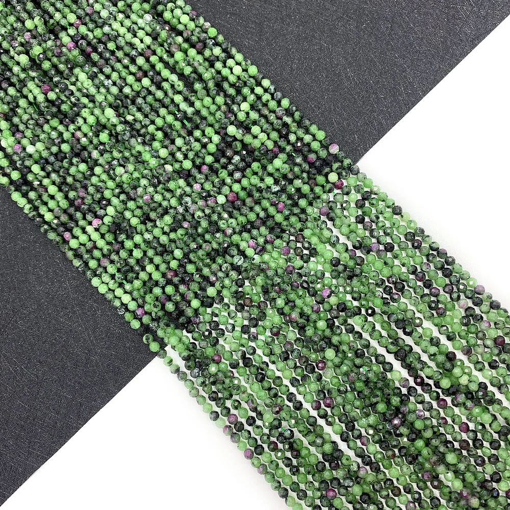 

Natural Stone Beads Red and Green Treasures Exquisite Jewelry In Bulk 2/3/4mm Jewelry Making Handicraft Bracelet Accessories