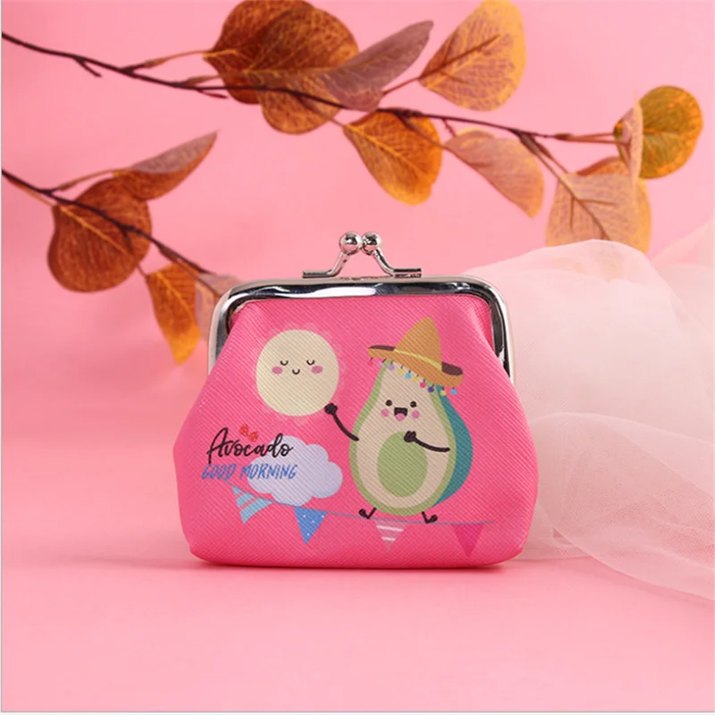 

Cartoon Avocado Coin Purse Wallet Kids Girl Purse Pouch Women Handbag Party Zipper Clutch Bag Earphone Package Money Bag