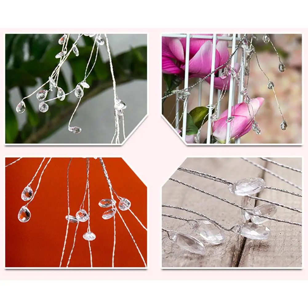 1 шт. 110 см Хрустальная Капля воды из бисера ветка подвесная веревка Акриловая