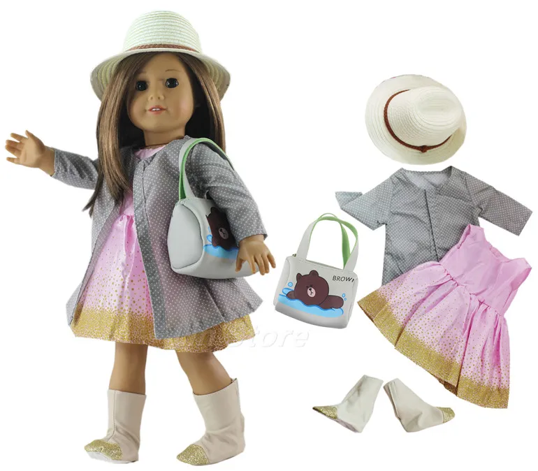 1 комплект Одежда для кукол наряд обувь 18 дюймов американская кукла много стилей