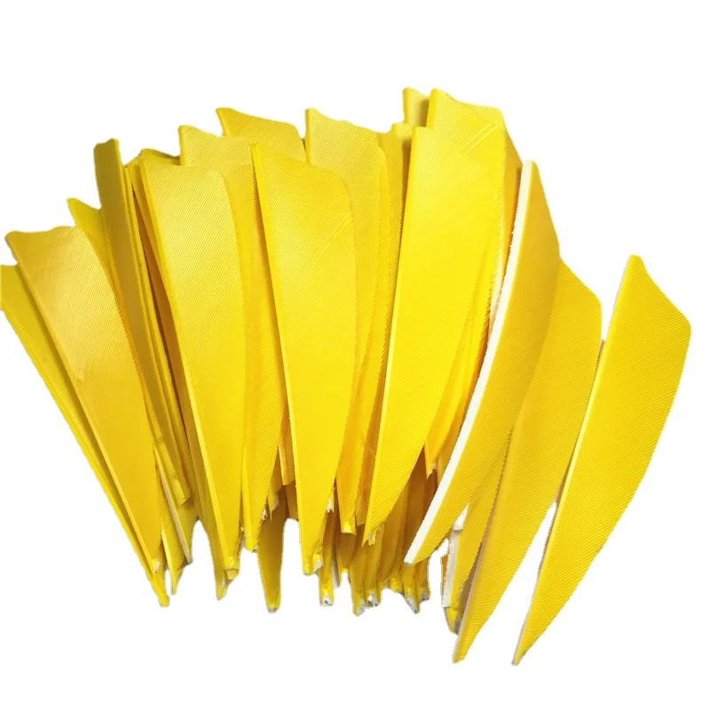 

50pcs High Quality 3"inch Feather Shield Cut Vanes Turkey Feather Yellow Arrow Real Feather Arrow Feathers Vanes Bow Arrow