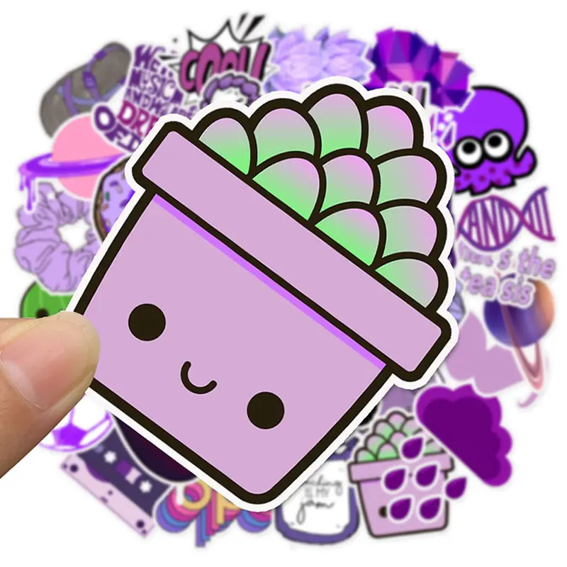 Каваи фиолетовый Vsco водонепроницаемый стикер для девочек скейтборд чемодан