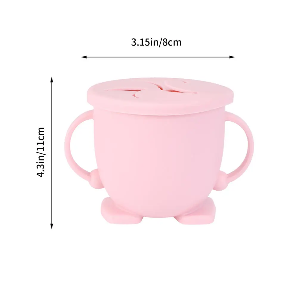 

2Pcs Spill-Proof Snack Cup Baby Silicone Snack Container for Indoor Outdoor
