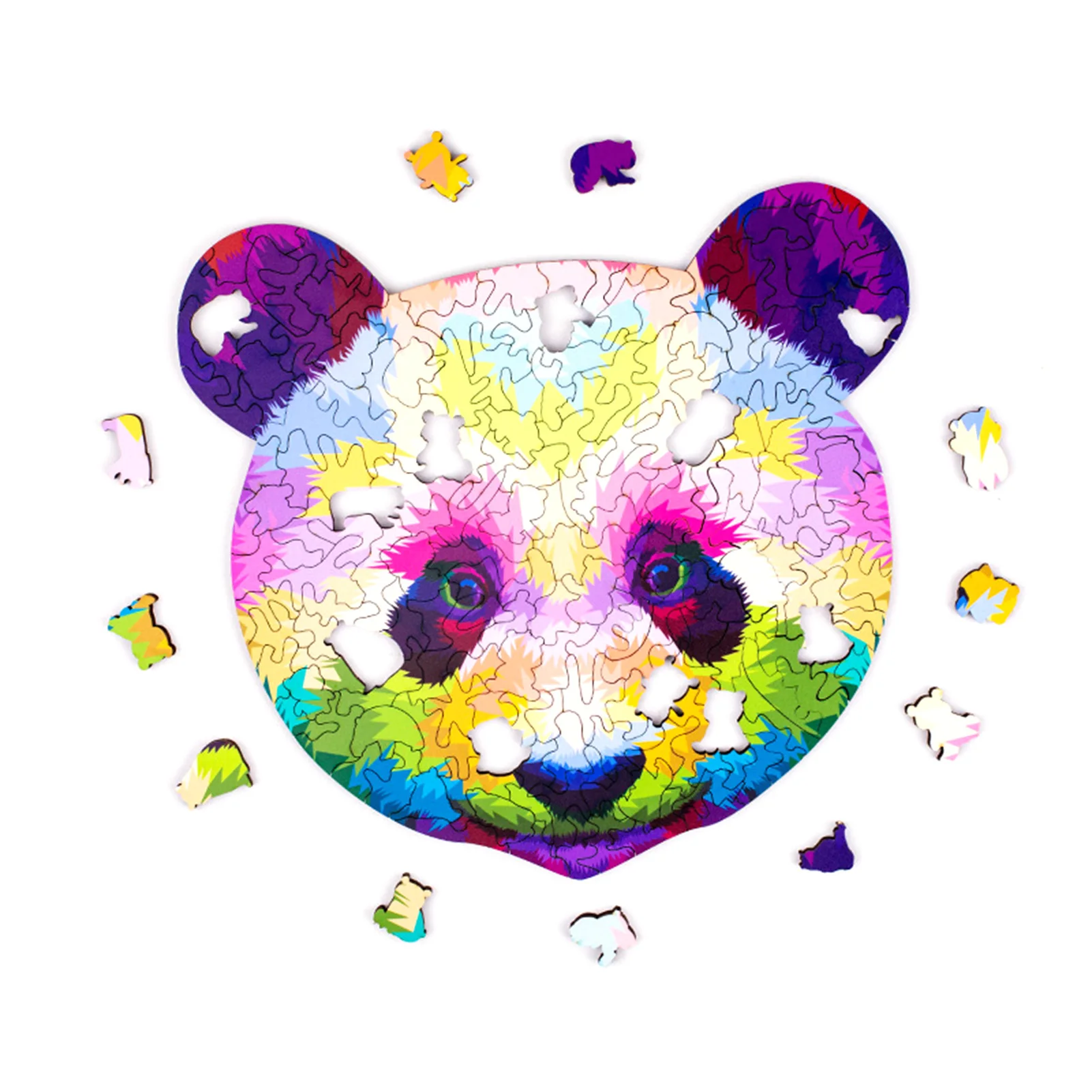 

Wooden Jigsaw Puzzle Panda Puzzle Board Set Toy Interesting Unique Shape Wooden Puzzles For Adults Kids Educational Games Toys