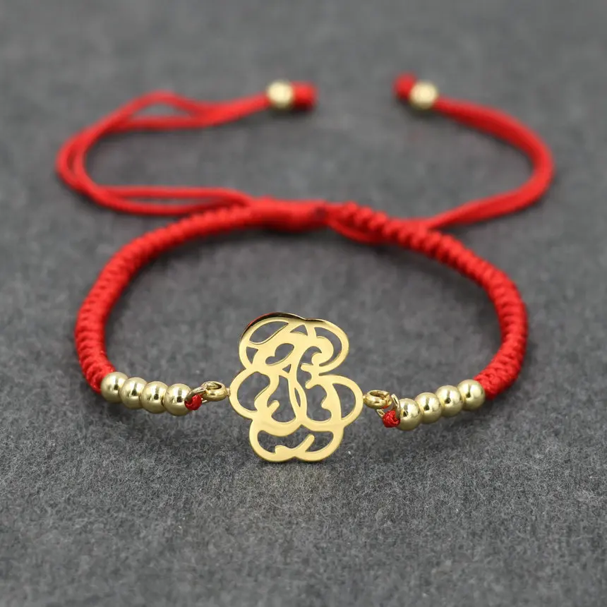 Новые поступления Браслет женский из нержавеющей стали с пустотелым цветочным дизайном модный красный шнурок браслеты-обереги для детей-украшения на.