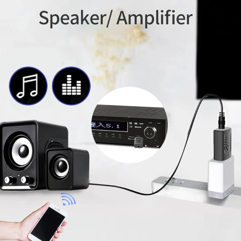 

BT5.0 AUX Transmitter Receiver Adapter Wireless USB A2DP AVRCP Receiver for Car PC Audio Transfer 4 in 1 Stereo Sound