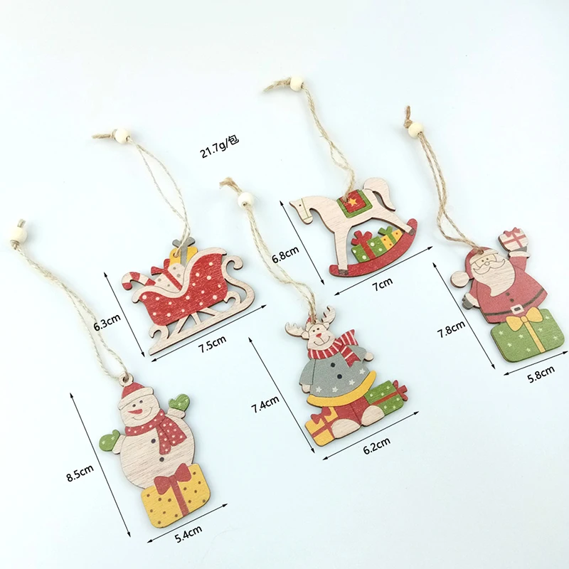5 шт. деревянные подвески-сани для украшения ёлки | Дом и сад