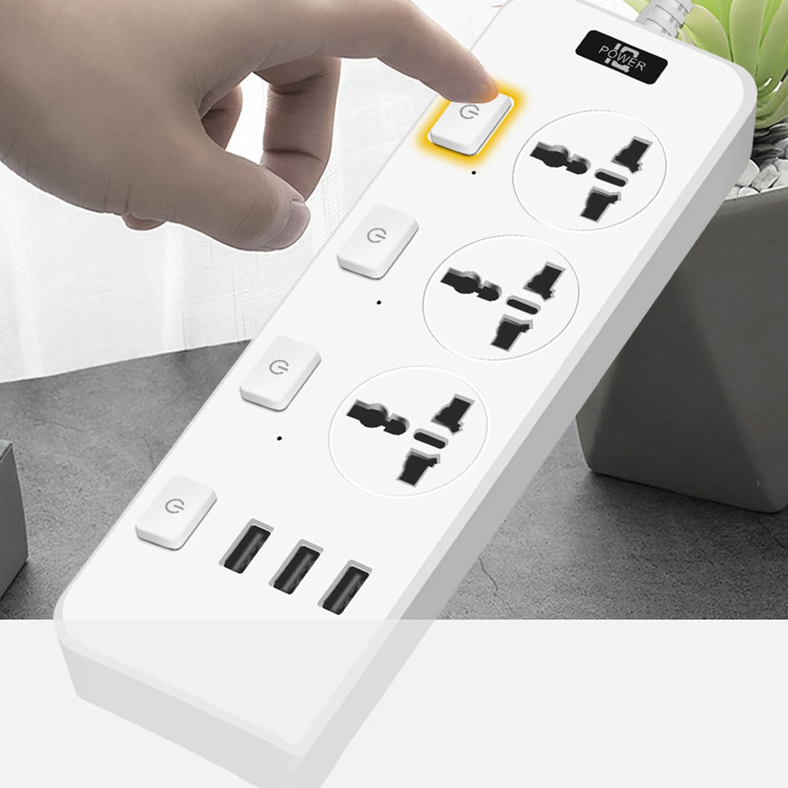 

Power Strip with USB Ports Surge Protector Universal Socket Board for Home Office Travel Use Fast Delivery