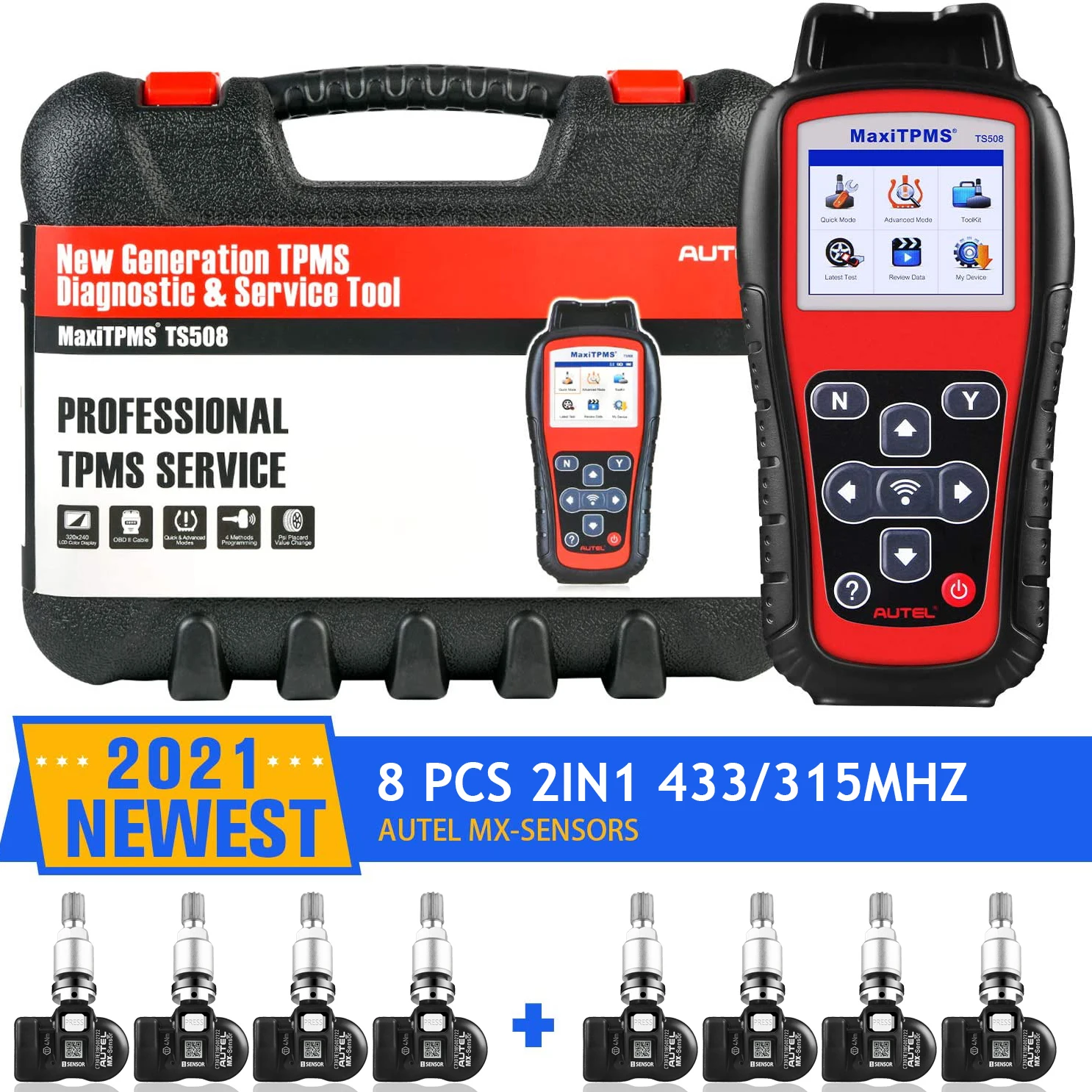 Программатор Autel MaxiTPMS TS508 инструмент TPMS + датчики MX программатор автомобильный