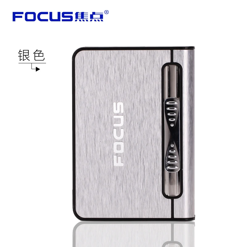 silver Фокус Автоматическая сигарета чехол Портативный ветрозащитный Llighter для того с керосиновая Зажигалка 10 шт. мундштук чехол зажигалка - Цвет: silver