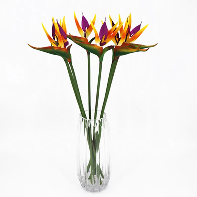 

INDIGO- Wholesale 144pcs Bird Of Paradise Orchid Bouquet Real Touch Wedding Artificial Flower Floral Event Party Interior Trim