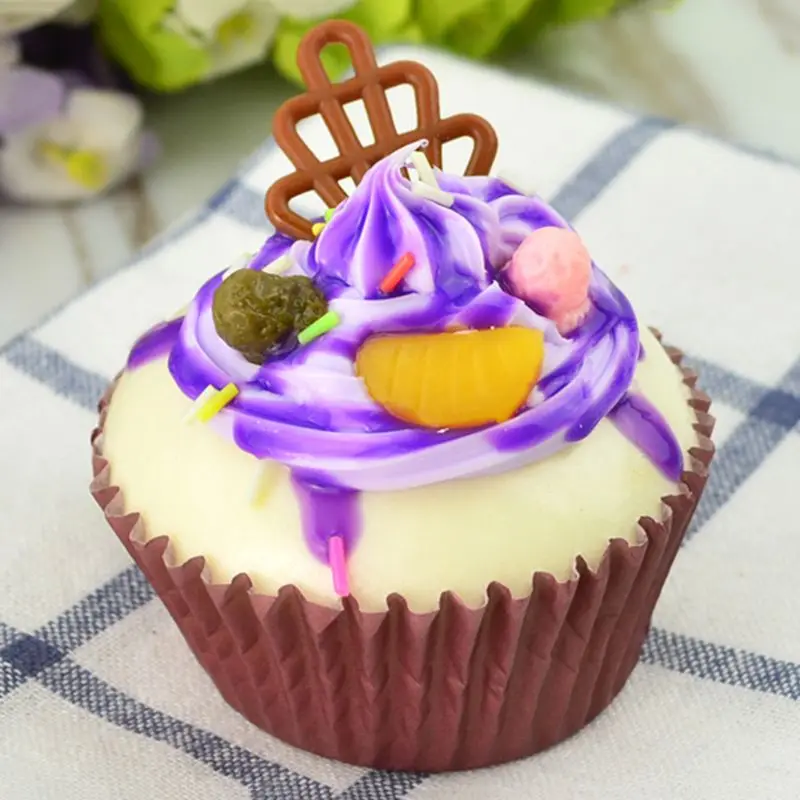 

6 pcs Realistic Artificial Fake Cake Cupcake Model Cup Display Photography Props Crafts Home Decoration