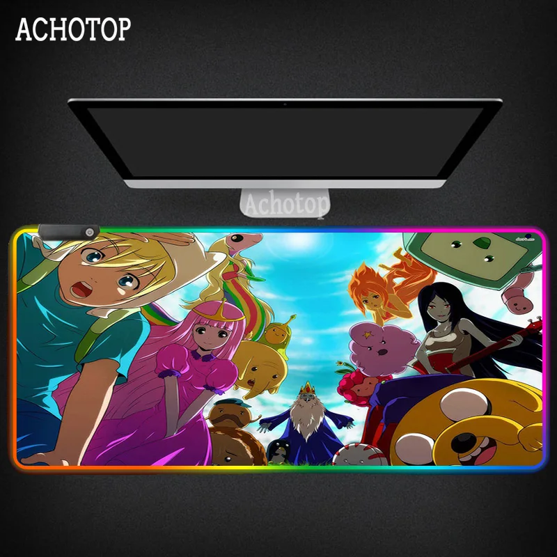 

Anime Mouse Pad Adventure time Big Mouse Mat Computer Natural Rubber Keyboard Mat Game Mousepad Gamers Accessories Mat for Mouse