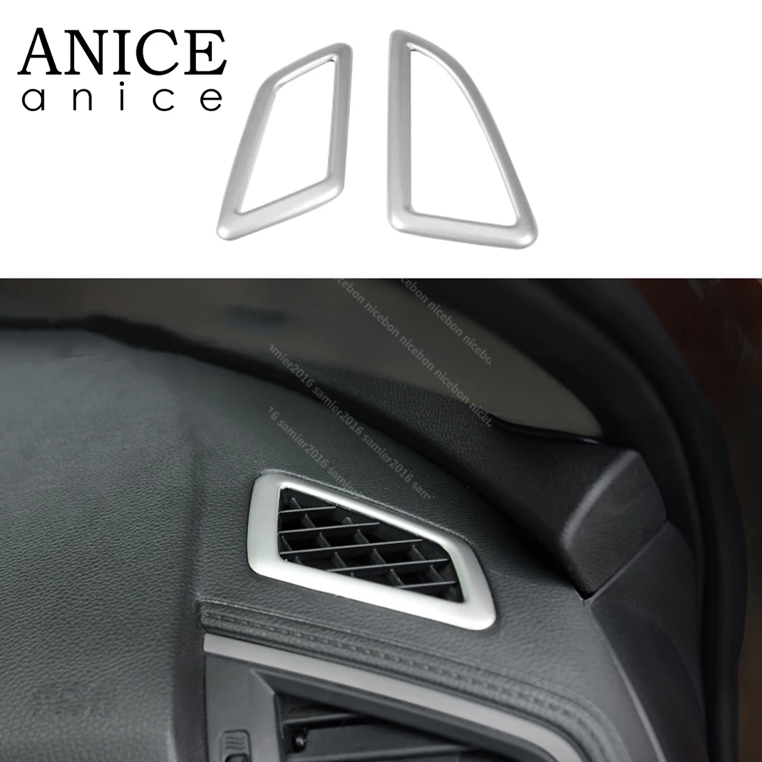 Накладка на вентиляционное отверстие из углеродного волокна красного цвета 2 шт.