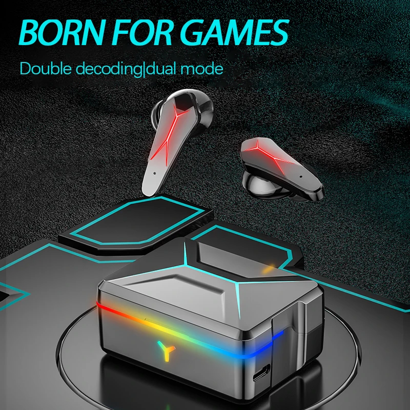 

X7 TWS Blutooth Game Earbuds Wireless Gaming Earphone Sports LED Display Earbud Noise Cancelling HD Bass Headset Gamer With Mic