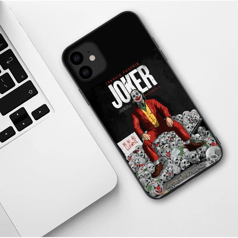 Чехол Joker Horror Movie Joaquin Phoenix для iPhone 11 Pro Max X 7 8 Plus XR XS MAX Black