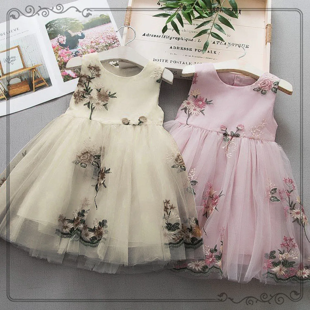 Взрывное платье для девочек милое модное Летнее Детское без рукавов женское