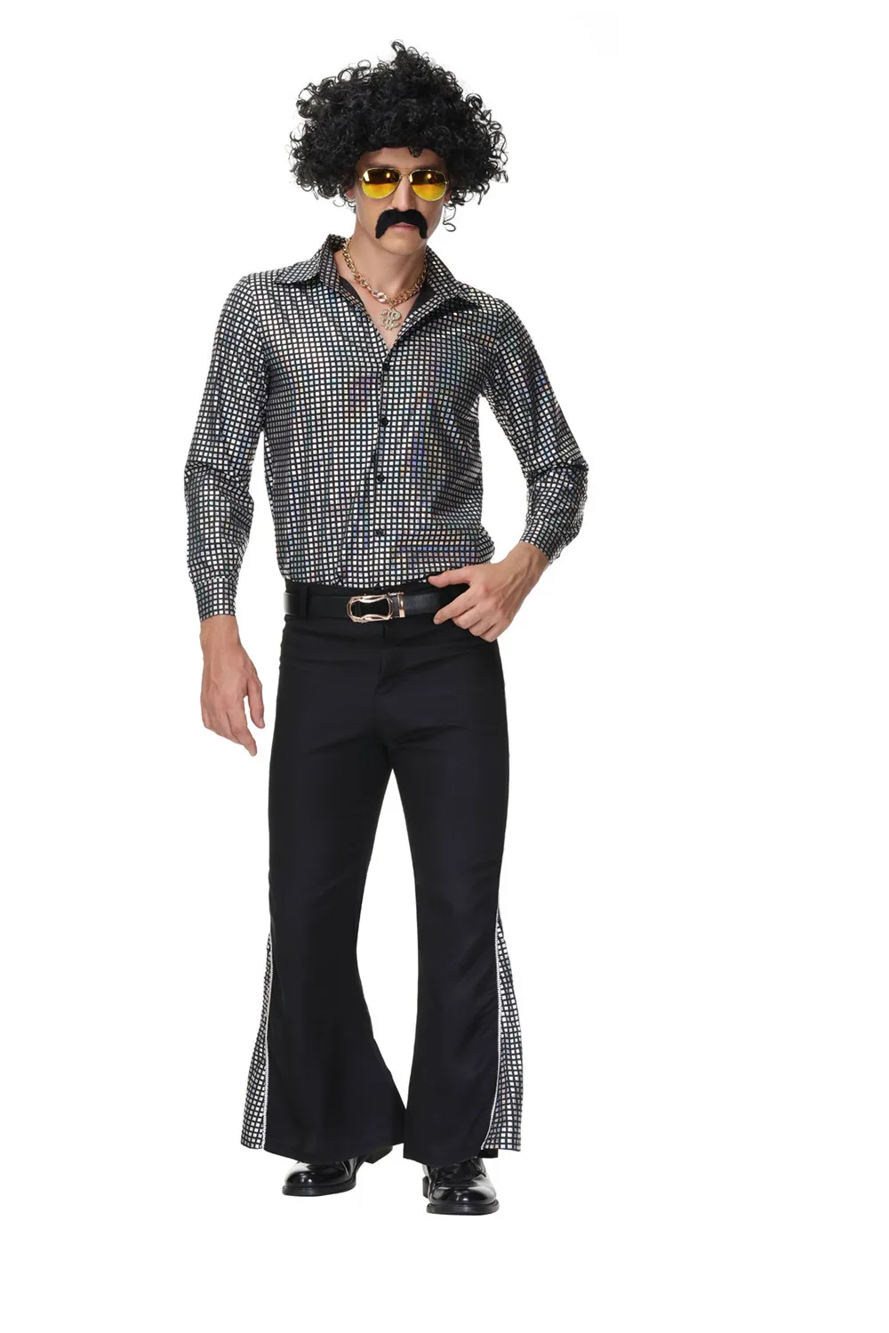 Карнавальный костюм на Хэллоуин для мужчин в стиле ретро 60-х годов Костюм хиппи