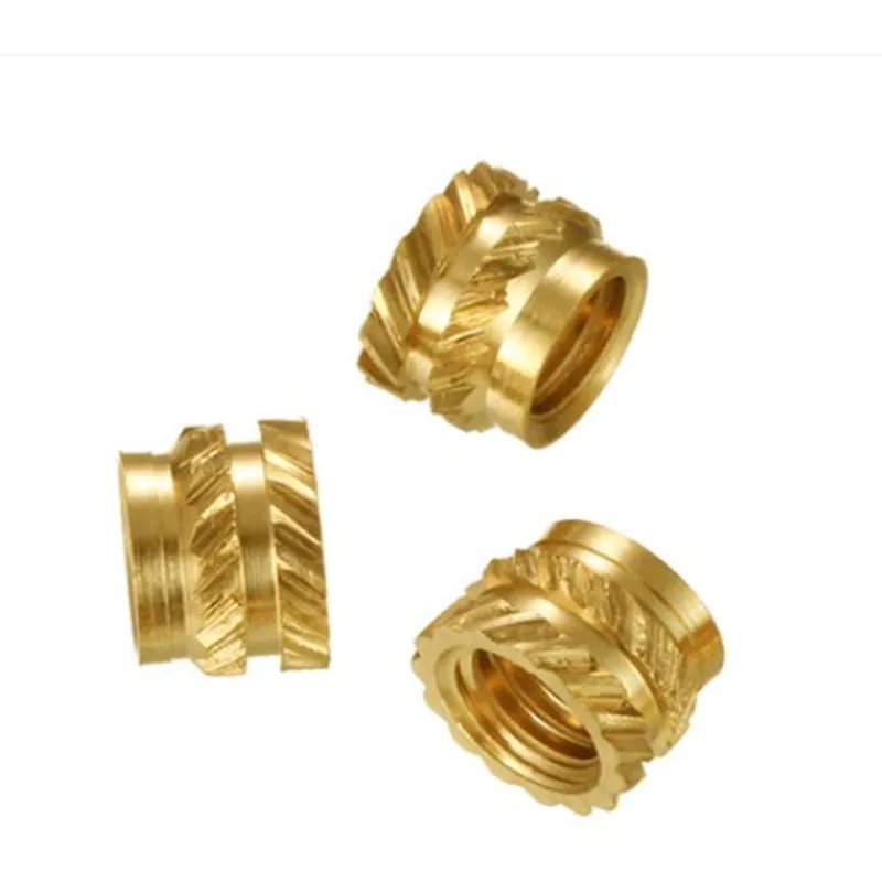 20-100pc M2 M2.5 M3 M4 M5 M6 Brass Hot Melt Insert Knurled Nut Thread Heat Molding SL-type Double Twill Injection Embedment |