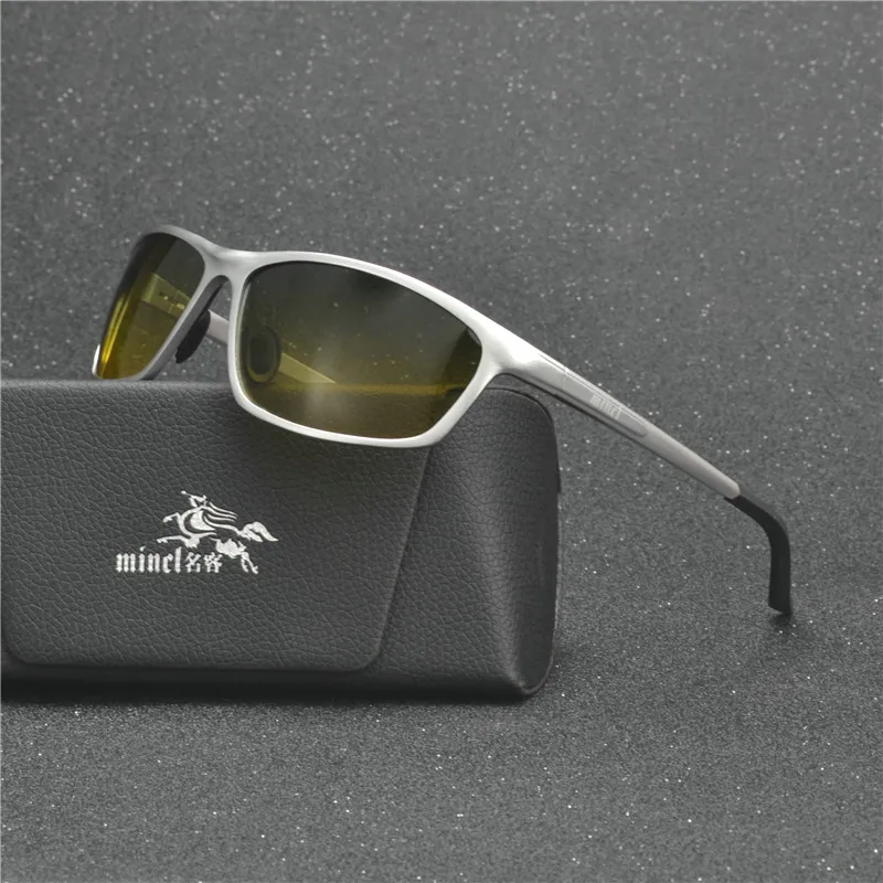 Мужские Винтажные Квадратные Солнцезащитные очки MINCL брендовые поляризационные