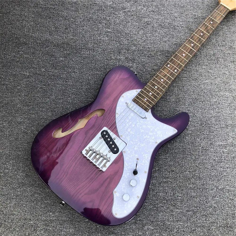 2020 Новое Фиолетовое Полу полый 6 струны TL Электрогитары хорошее - Цена: 25288.96