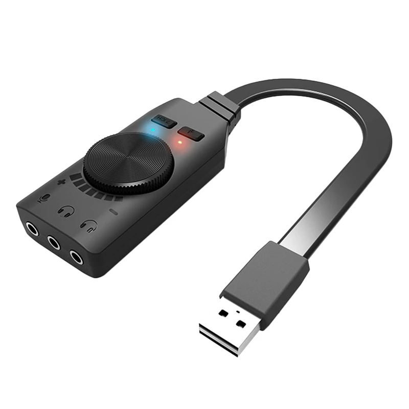 7.1CH USB внешняя звуковая карта 3 5 мм микрофон гарнитура 2 в 1 o конвертер с