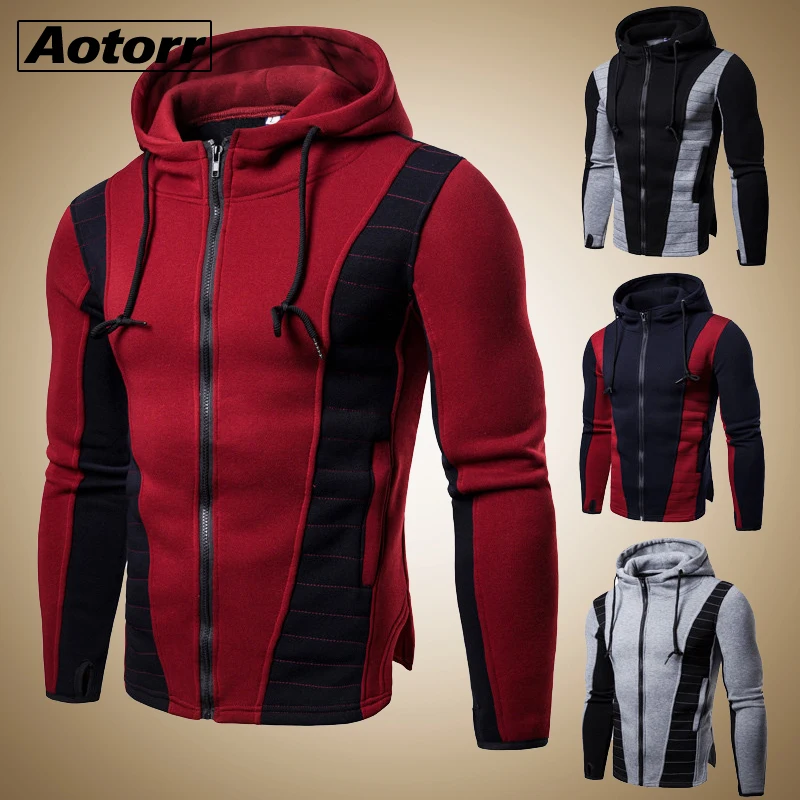 Толстовка мужская с длинным рукавом пуловер худи свитшот на молнии мужской