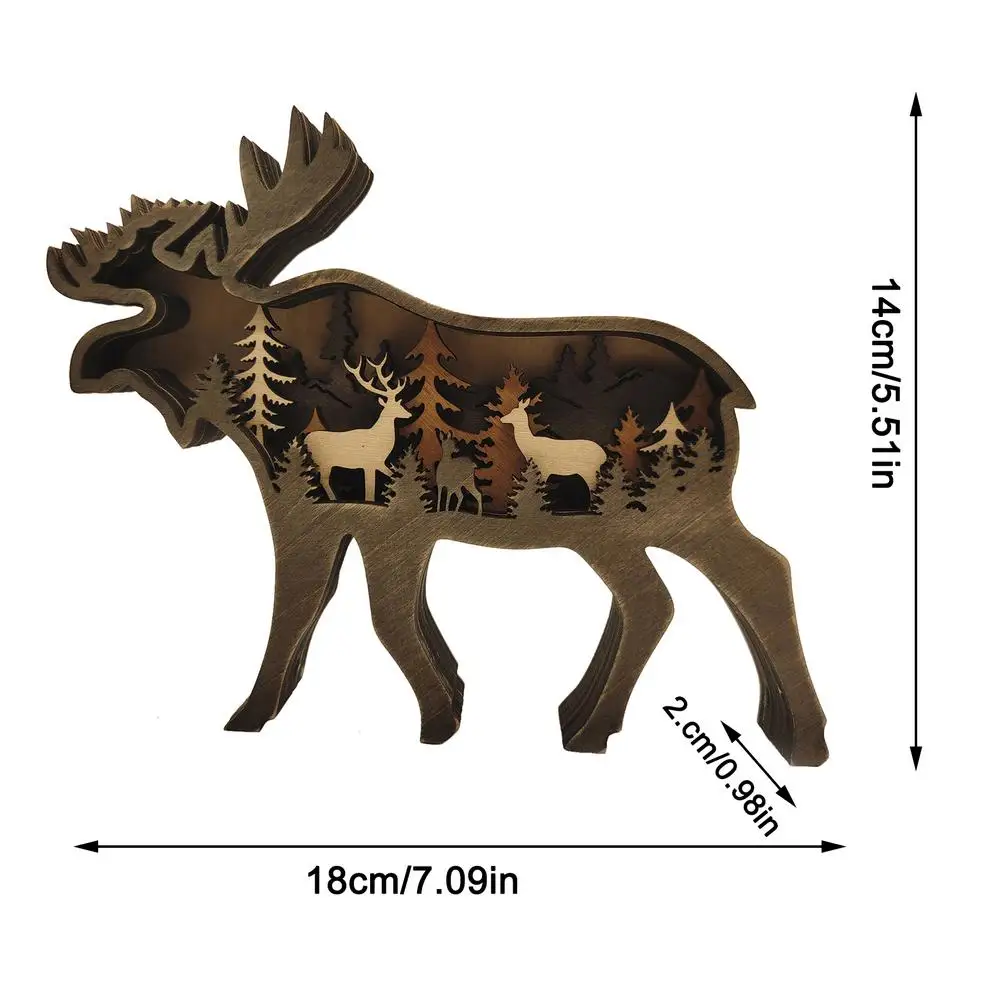 Лесных животных деревянное украшение для дома орнамент североамериканского