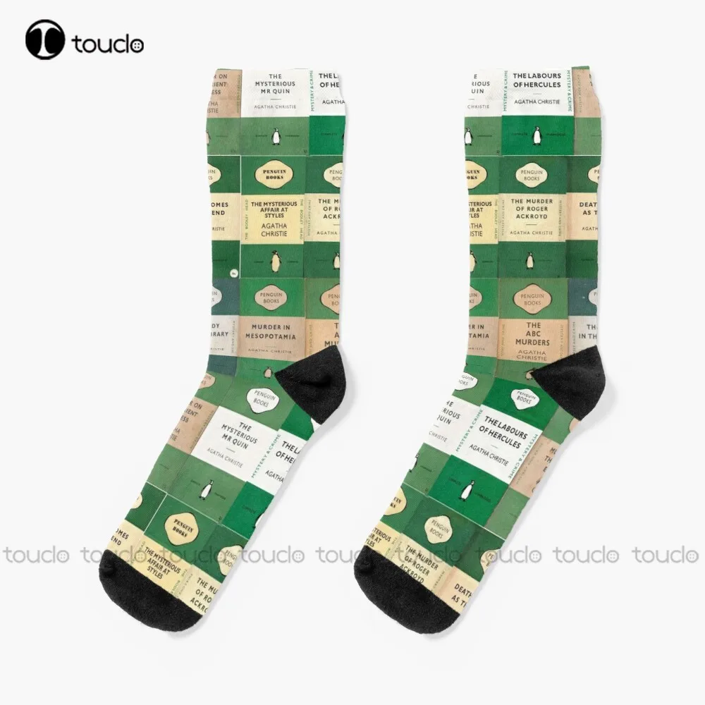 

Agatha Christie Socks Black Baseball Socks Christmas Fashion New Year Gift Unisex Adult Teen Youth Socks 360° Digital Print