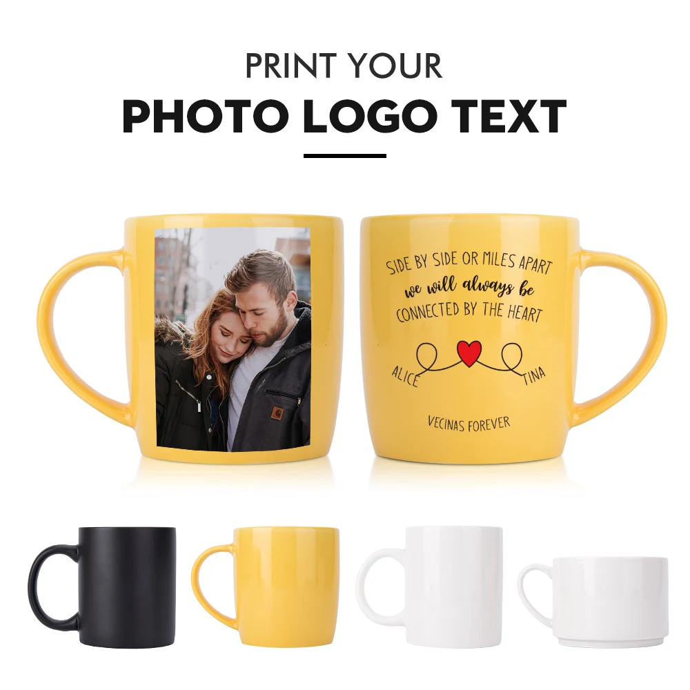 

Custom Mug Tea Cup Customize Coffee Mug DIY Cup Print Image Logo Text 300 ML Personalized Ceramic coffee cup Christmas Gift