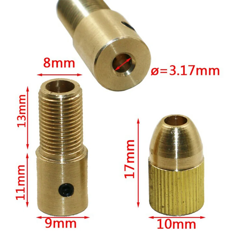 7pcs/set 2.35/3.17mm Brass Dremel Collet Mini Drill Chucks For Electric Motor Shaft Bit Tools Metal Drills Chuck Adapter - купить по