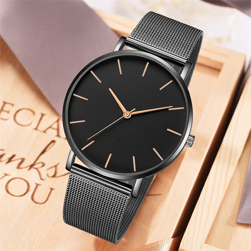 Женские часы Montre Femme 2019 женские ультратонкие модные наручные с сетчатым ремешком