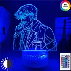 Акриловый 3d светильник из игры атака на Титанов Zeke Jaeger, Hange Zoe для домашнего декора комнаты, светильник, детский подарок, светодиодный ночник Hange Zoe из аниме