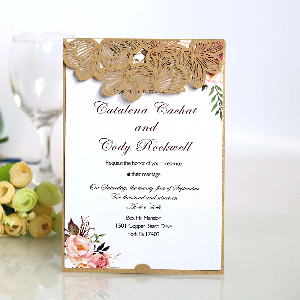 10 шт пустотелые пригласительные карты карманные Свадебные праздничные бизнес