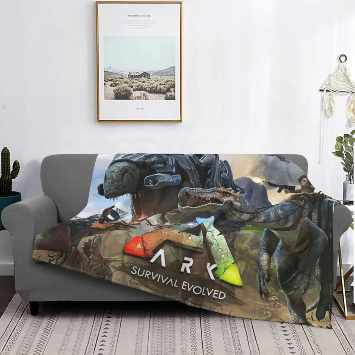 

Ark Survival Evolved Dinosaur Blanket Bedspread Bed Plaid Blanket Sofa Cover Summer Blanket Islam Prayer Rug