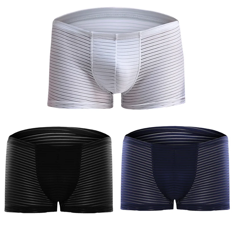 Нижнее белье мужские боксеры мужское нижнее низкая посадка прозрачные трусы