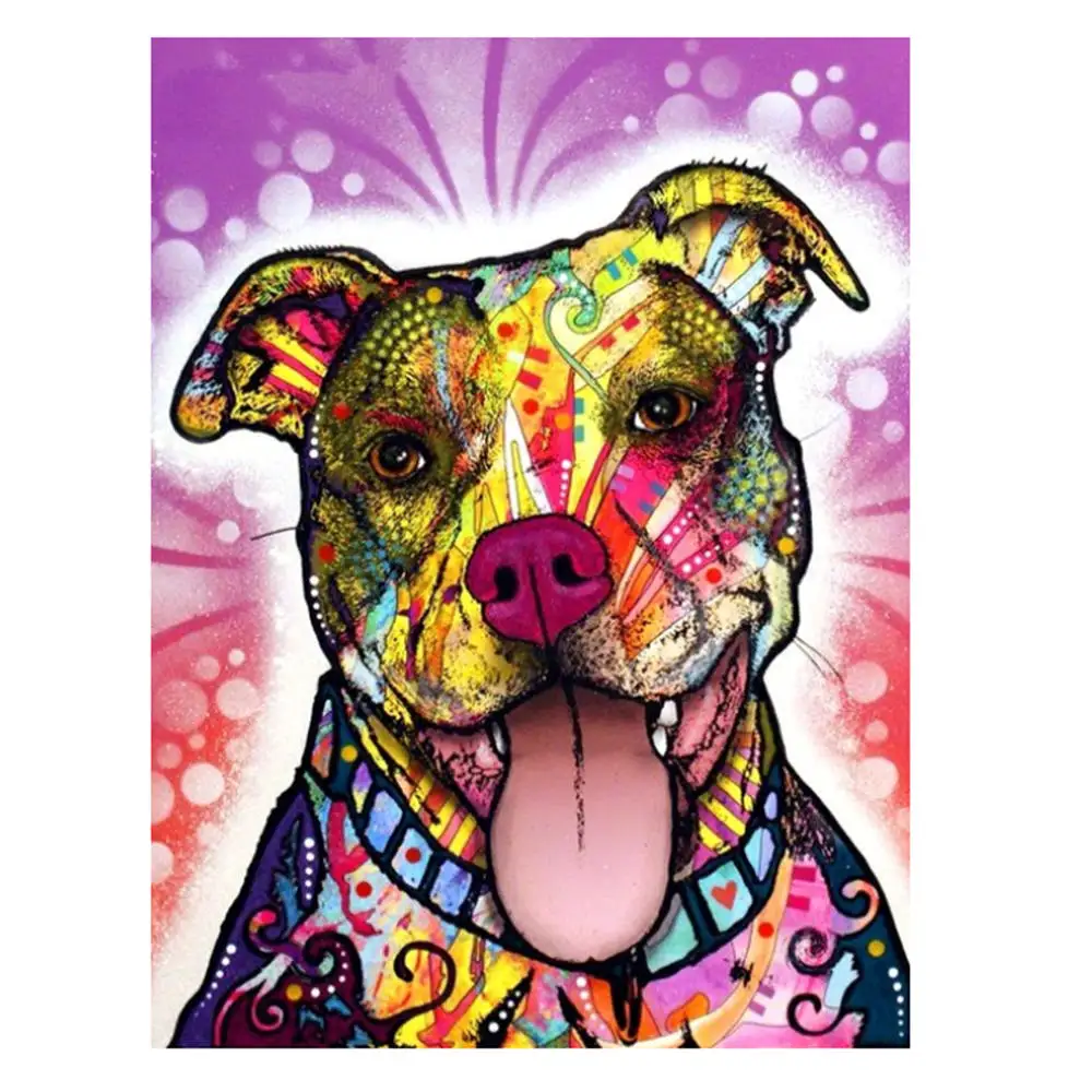 Алмазная живопись абстрактная собака 25 х30 см|Алмазная мозаика и вышивка| |