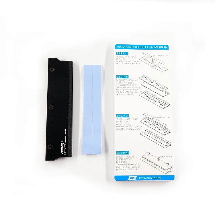 Теплоотвод ОЗУ для кулера Iceman теплоотвод алюминиевый радиатор настольный кожух
