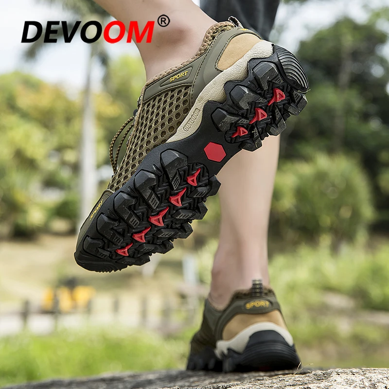 Кроссовки мужские сетчатые дышащие для активного отдыха походов скалолазания