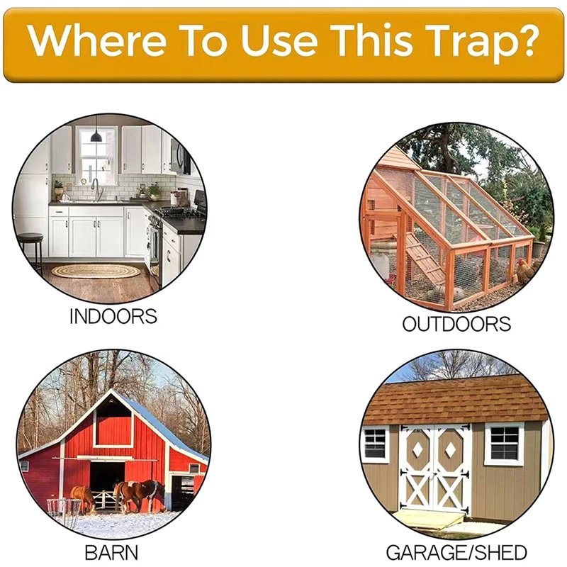 

Creative Flip N Slide Bucket Lid Mouse Trap Humane Or Lethal Trap Door Style Reusable Plastic Smart Mouse Trap