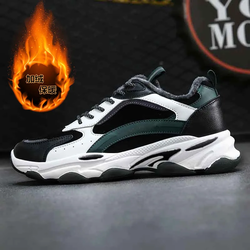 

New Arrival Sports Shoes Men Comfortable Leather Platform Male Sneakers Designer Man Running Shoes Tide Mesh Shoes Big Size 7-10