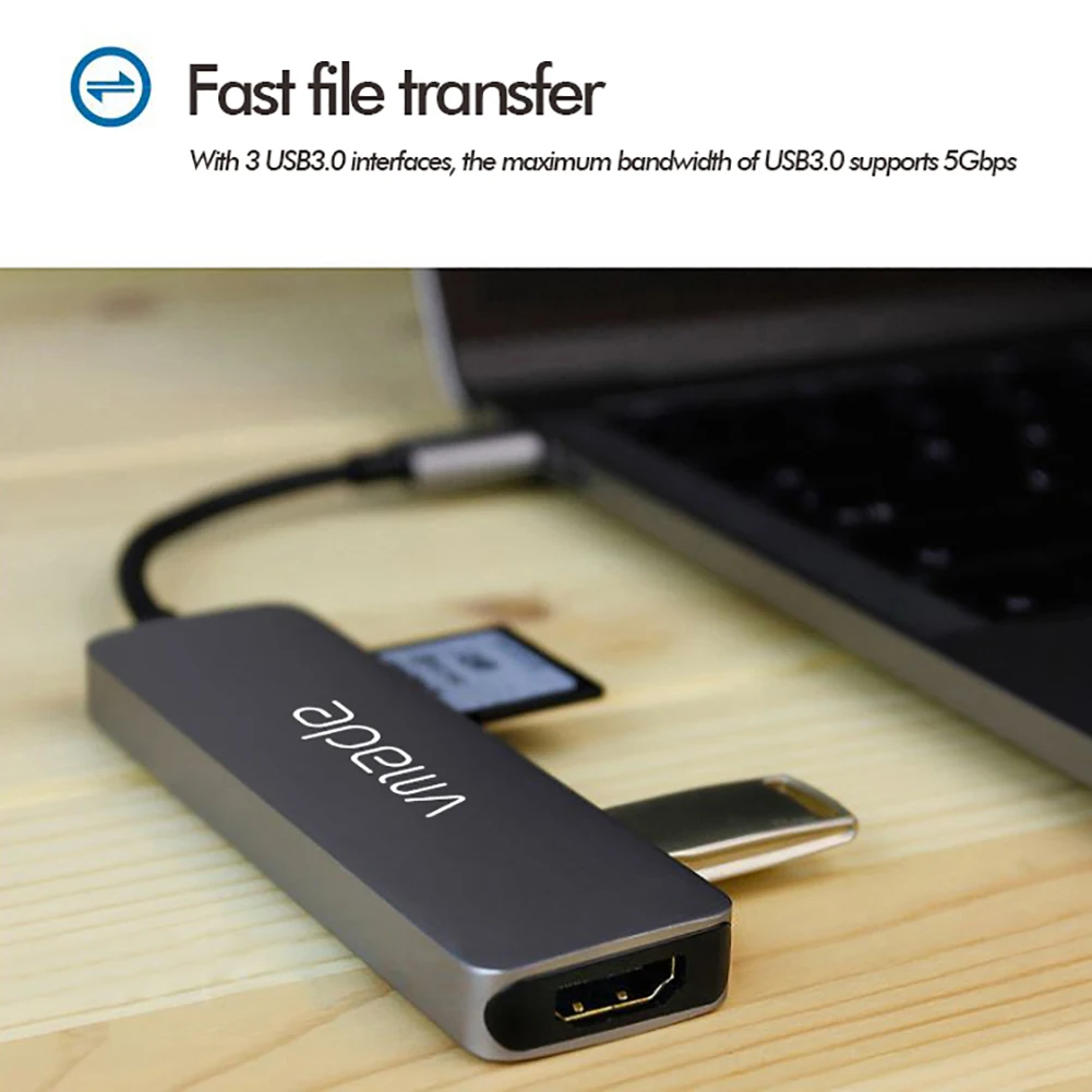 vmade cb08b тип c док станция usb c концентр