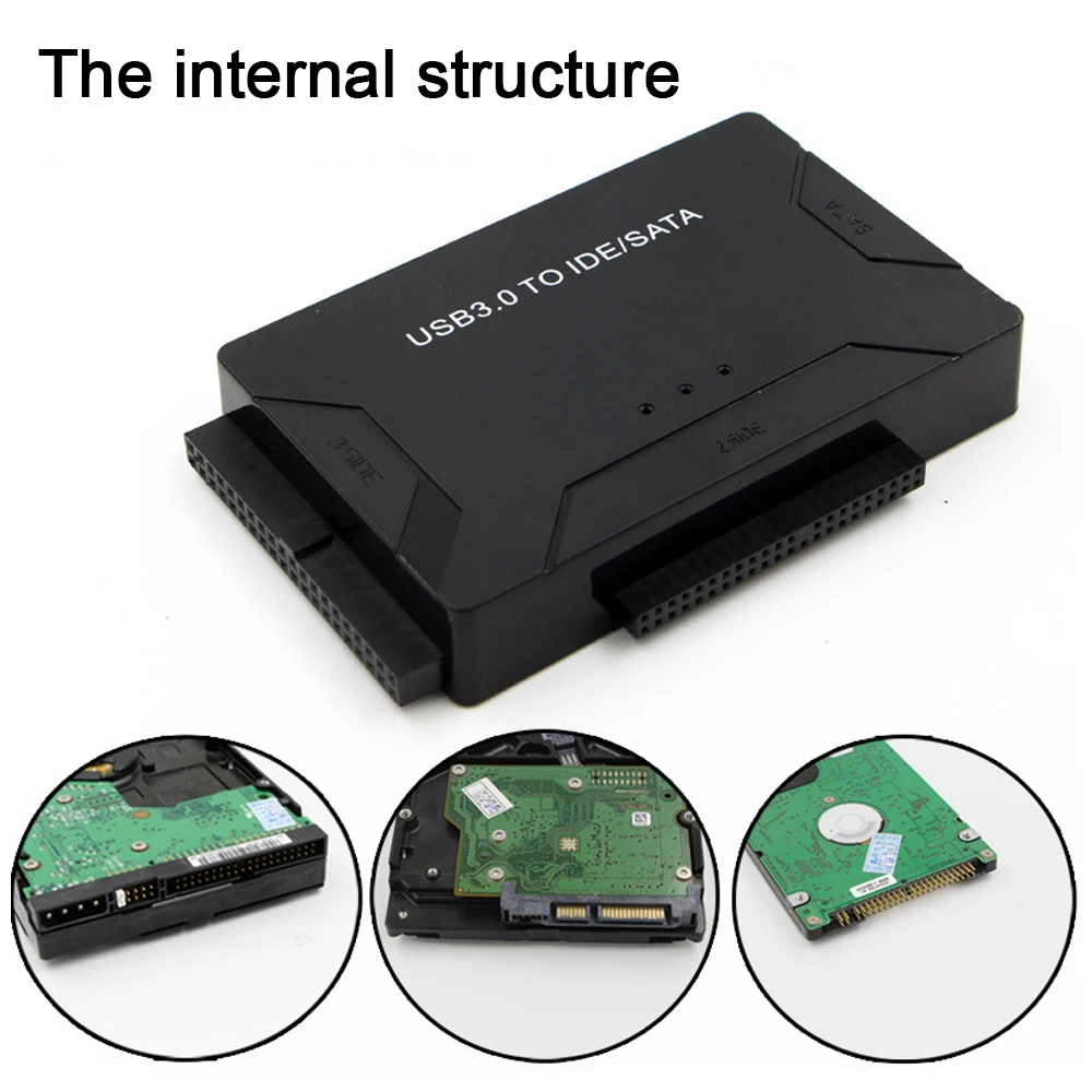 

3 In 1 USB 3.0 To IDE/SATA Converter Hard Drive Adapter With Power Switch For PC Laptop 2.5" 3.5" HDD Hard Disk Driver