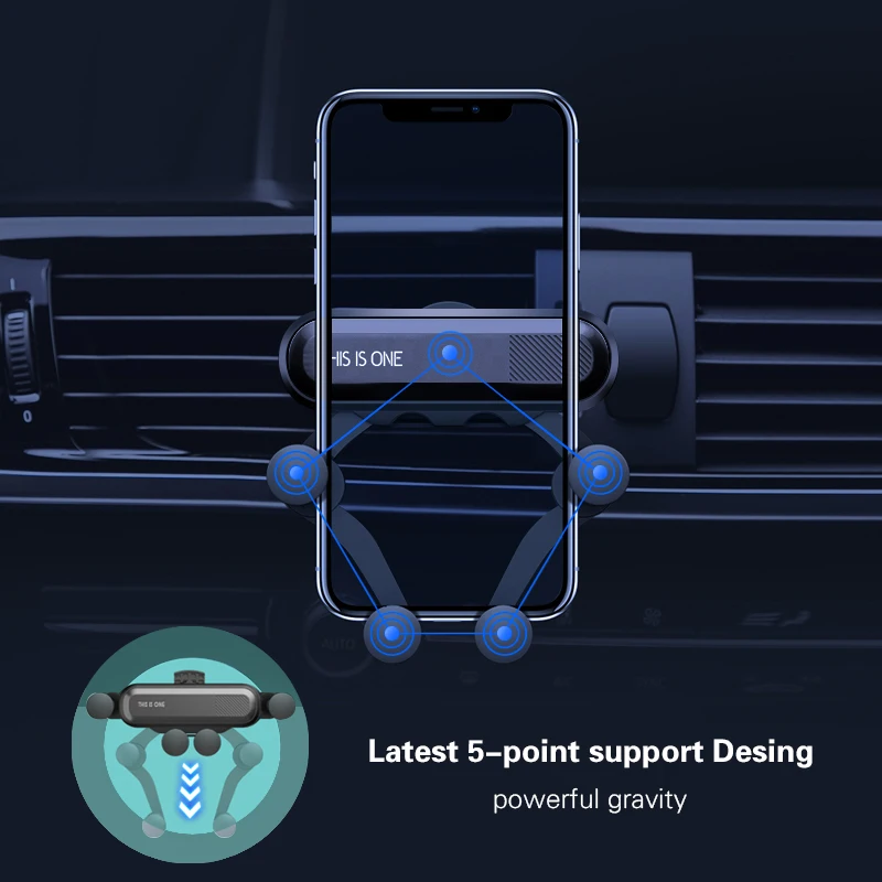 Гравитационный Автомобильный держатель для телефона в автомобиле крепление на