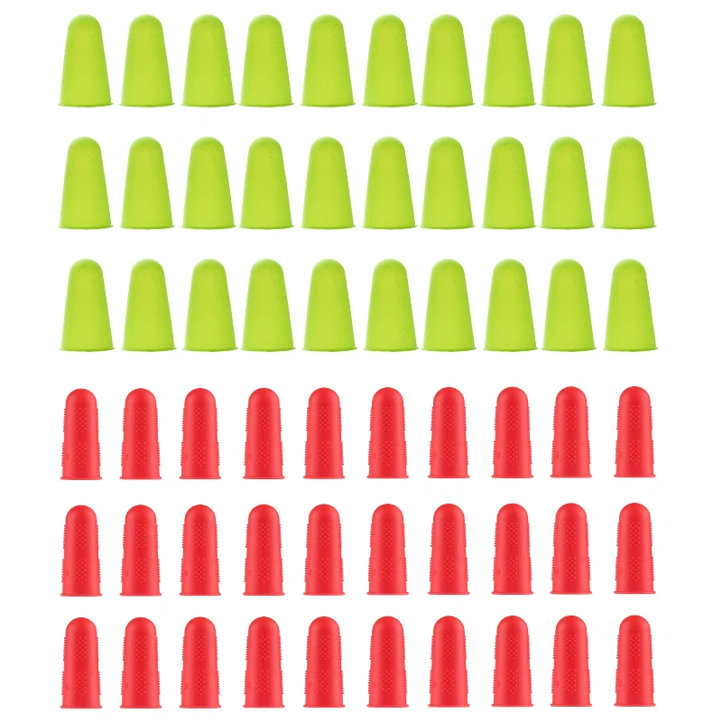 

LMDZ 30Pcs Silicone Fingers Cover Cap Fingertip Protector Finger Guard Anti-skid Set Finger Protect Wool Felt Poke Fun from Cuts