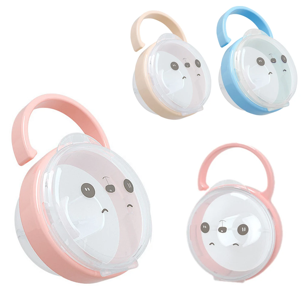 Baby Pacifier Dust Box Infants 1Pc Cute Portable Holder Nipple Case Soother Storage with Hook Plastic | Мать и ребенок