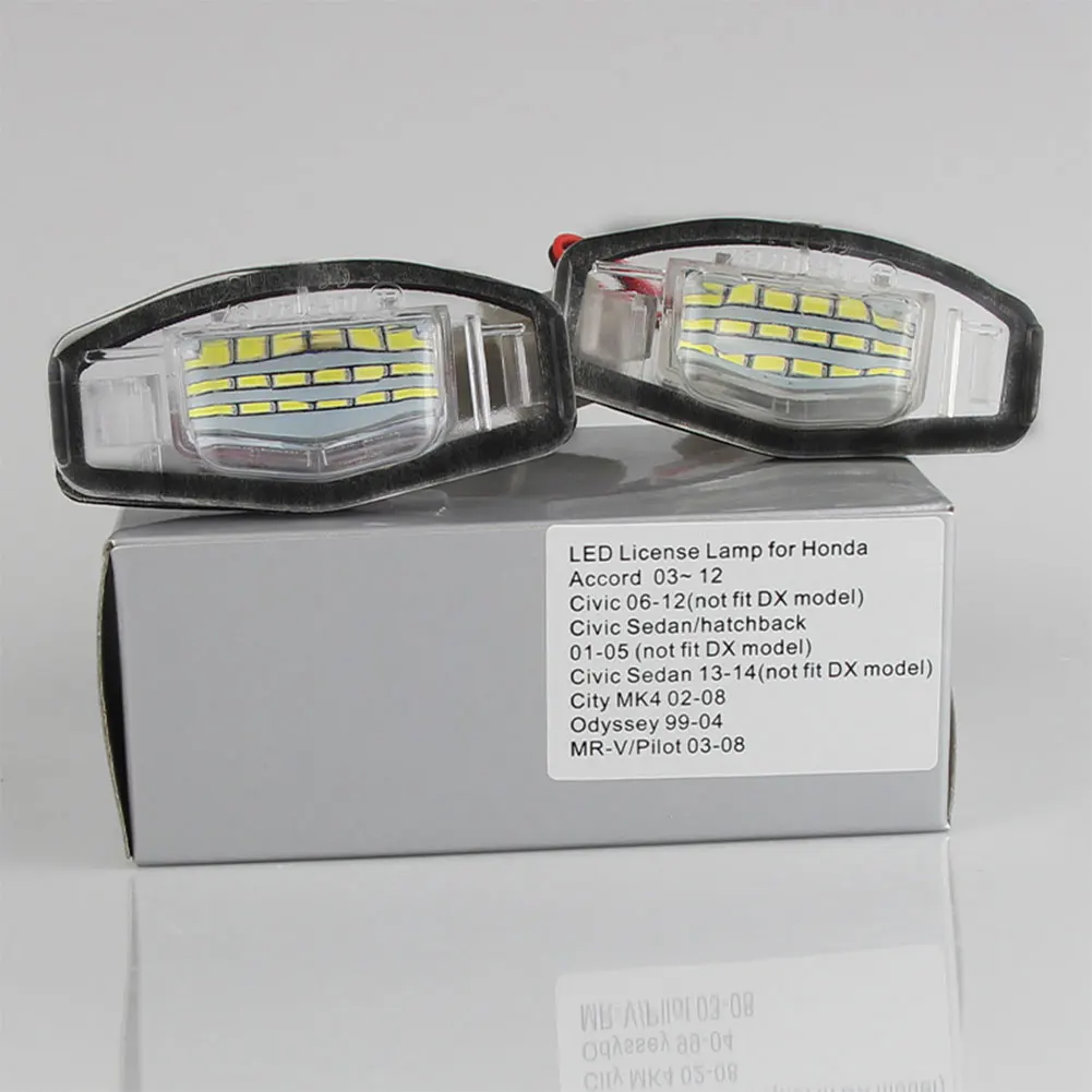 

LED CANBUS Number License Plate Light For Honda Civic VII4 5D(01-05) VIII(06-) City 4D(03-09) Legend(99-04) For Accord 4D(03-08)