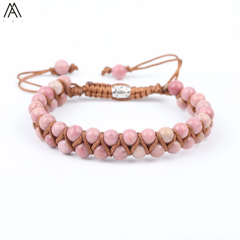 Женский браслет из натурального красного агата и оникса 6 мм|Браслеты с шармами| |