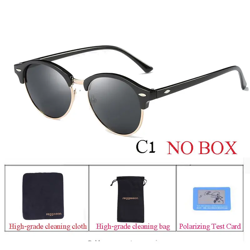 Мужские/женские мужские круглые поляризованные солнцезащитные очки |